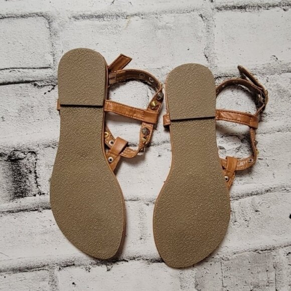 WOMEN'S Streetwear Society Sandals Tan with Studs - Picture 3 of 3